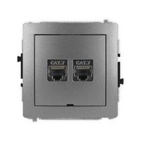 KARLIK DECO 11DGKBO-10  Gniazdo komputerowe podwójne 2xRJ45
