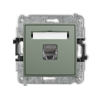 KARLIK MINI 61MGK-5 Mechanizm gniazda komputerowego pojedynczego 1xRJ45, kat. 6, ekranowany,  8-stykowy