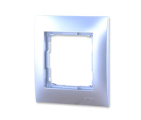 Simon 54 dr1/43 ramka pojedyńcza srebrna 1 krotna