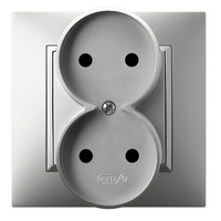 Ospel aria gp-2u/18 Gniazdo podwójne kompletne z ramką