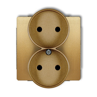 KARLIK DECO 29DGPRSO-2p  Gniazdo podwójne do ramki DECO Soft bez uziemienia 2x2P (przesłony torów prądowych)