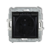 KARLIK ICON 12IGPB-1zdp  Gniazdo bryzgoszczelne z uziemieniem 2P+Z (klapka dymna