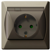 OSPEL AKCENT GPH-1ASP/01/d Gniazdo bryzgoszczelne schuko IP44 przesłony