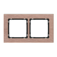 KARLIK DECO 9-12-DRA-2 Ramka uniwersalna podwójna - aluminium szczotkowane (ramka: kolor miedziany; spód: czarny)