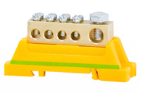 F-ELEKTRO F2.0051 Zacisk ochronny 1x25mm2, 4x10mm2 - żółto/zielony