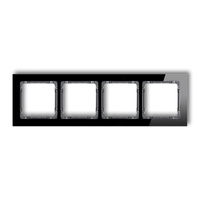 KARLIK DECO 12-11-DRS-4 Ramka uniwersalna poczwórna - efekt szkła (ramka: czarna; spód: grafitowy)