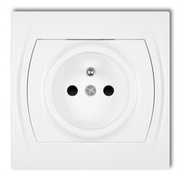 KARLIK LOGO LGP-1zp  Gniazdo pojedyncze z uziemieniem 2P+Z (przesłony torów prądowych)