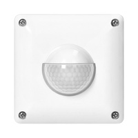 Czujnik ruchu, 2 i 3 żyłowy, 190 st. IP65, 500W, zasięg max.  20m, do puszki, biały