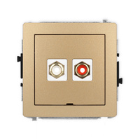 KARLIK DECO 8DGRCABO-2 Gniazdo podwójne RCA