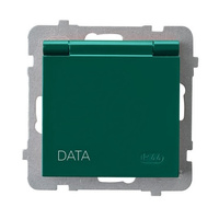 Ospel as GPH-1GZD/m/12/w Gniazdo bryzgoszczelne z uziemieniem DATA IP-44 wieczko w kolorze wyrobu