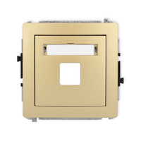 KARLIK DECO 29DGM-1P Gniazdo multimedialne pojedynczego bez modułu (standard Keystone)