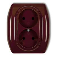 KARLIK TREND 4GP-2p  Gniazdo podwójne bez uziemienia 2x2P (przesłony torów prądowych)