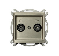 OSPEL SONATA NOWE SREBRO GPA-10RMPZ/m/44 Gniazdo RTV zakończeniowe