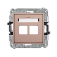 KARLIK ICON 62IGM-2P Mechanizm gniazda multimedialnego podwójnego bez modułu (standard Keystone)