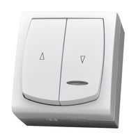 OSPEL MADERA ŁNH-7NS/00 Łącznik żaluzjowy, zwierny, z podświetleniem pomarańczowym