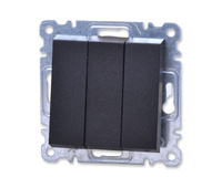 Hager lumina wl0073 łącznik 3- klawiszowy 3 biegunowy