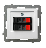 Ospel as ANTYBAKTERYJNY GG-2GA/m/00 Gniazdo głośnikowe podwójne produkt zawiera nanocząsteczki srebra