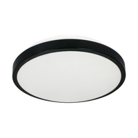 SELENE plafon 2xE27, max. 2x60W, czujnik mikrofalowy, IP54, czarny