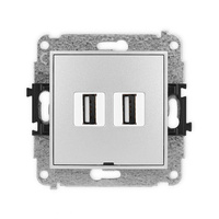 KARLIK MINI 7MGUSBBO-2  Gniazdo podwójne 2xUSB A-A 2.0