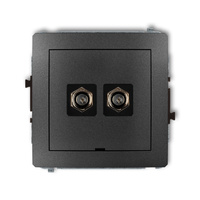 KARLIK DECO 11DGFBO-2 Gniazdo antenowe podwójne typu F (SAT) niklowany