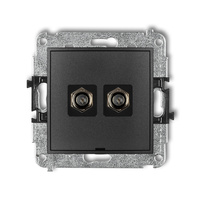 KARLIK ICON 11IGFBO-2  Gniazdo antenowe podwójne typu F (SAT) niklowany