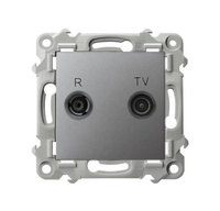 OSPEL SZAFIR GPA-10ZP/m/70 Gniazdo RTV przelotowe 10-dB szary