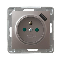 OSPEL IMPRESJA GP-1YZPUSB/m/23 Gniazdo z/u z przesłonami, ładowarka USB