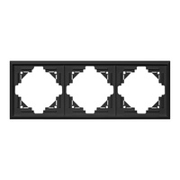 Ramka potrójna Luna, Ra-3L, czarny