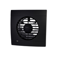 Wentylator domowy Aero RS100HT+ Onyx czujnik wilgotności i timer, klapka zwrotna, kontrolka LED, fi 100 mm, kolor czarny