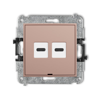 KARLIK MINI 62MCUSBBO-7 Mechanizm ładowarki USB podwójnej 2xUSB C, 20W max., bez pola opisowego