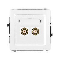 KARLIK DECO 25DGF-2.1 Gniazdo antenowe podwójne typu F (SAT) pozłacany