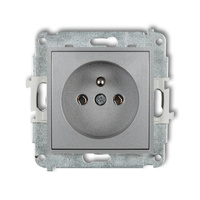 KARLIK ICON 7IGP-1z  Gniazdo pojedyńcze  z uziemieniem 2P+Z (bez przesłon torów prądowych)