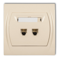 KARLIK LOGO 1LGT-2 Gniazdo telefoniczne podwójne 2xRJ11