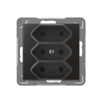 OSPEL IMPRESJA GP-3Y/m/50 Gniazdo potrójne EURO