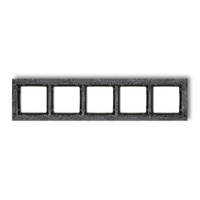 KARLIK DECO 11-12-DRB-5 Ramka uniwersalna pięciokrotna - beton (ramka: antracytowa; spód: czarny)