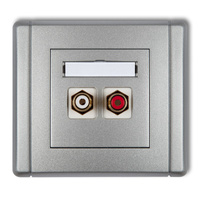 KARLIK FLEXI 7FGRCA-2 Gniazdo podwójne RCA (typu cinch - biały i czerwony