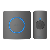 ENGA AC, dzwonek bezprzewodowy sieciowy, learning system, 38 dźwięków, 200m, czarny