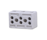 SIMET 44443516 Złączka gwintowana  porcelanowa 6mm / 3 tory biała