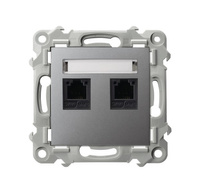 OSPEL SZAFIR GPT-2ZN/m/70 Gniazdo telefoniczne podwójne niezależne