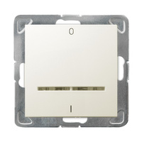 OSPEL IMPRESJA ŁP-11YS/m/27 Łącznik dwubiegunowy z podświetleniem