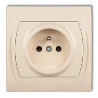 KARLIK LOGO 1LGP-1zp  Gniazdo pojedyncze z uziemieniem 2P+Z (przesłony torów prądowych)