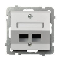 Ospel as GPK-2GS/p/00 Obudowa gniazda podwójnego typu Keystone skośna