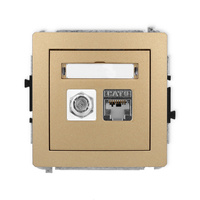 KARLIK DECO 8DGFK-5  Gniazdo antenowe pojedyńcze typu F (SAT) + gniazda komp. poj. 1xRJ45