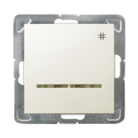 OSPEL IMPRESJA ŁP-4YS/m/27 Łącznik krzyżowy z podświetleniem pomarańczowym