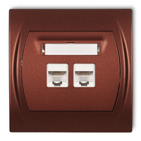 KARLIK LOGO 9LGK-2   Gniazdo komputerowe podwójne 2xRJ45