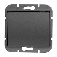 Gniazdo pojedyncze p/t 2P+Z Schuko bryzgoszczelne z klapką Onyx, 16A, 250V, PT-17OH, czarny