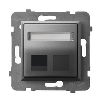 Ospel aria GPK-1US/p/70 Obudowa gniazda pojedynczego typu Keystone skośna