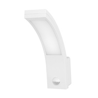 PIRYT LED 10W, oprawa ogrodowa z czujnikiem ruchu 140st, 800lm, IP54, 4000K, biała