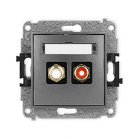 KARLIK MINI 11MGRCA-2  Gniazdo podwójne RCA (typu cinch - biały i czerwony
