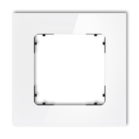 KARLIK ICON 0-12-IRSK-1 Ramka uniwersalna pojedyncza kwadratowa - efekt szkła (ramka: biała; spód: czarny)